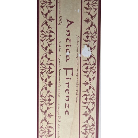 Homemade Italian Soap Antica Firenze 3 Bars Of Luxury Soap Sealed With Gift Box - Picture 1 of 8